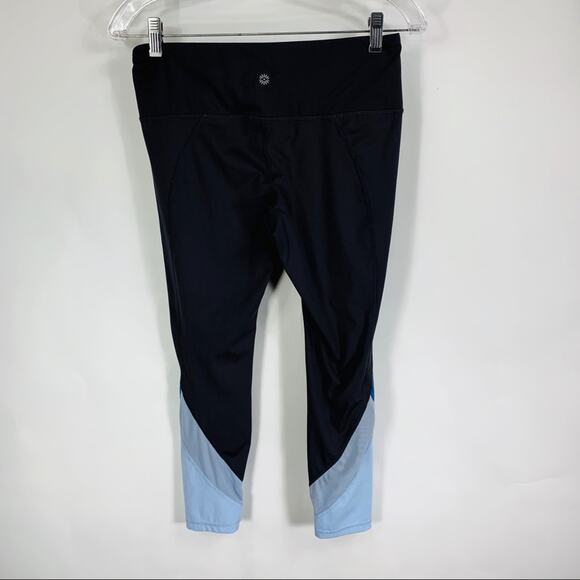 Tangerine Leggings Black Blue Colorblock Small - Picture 3 of 9